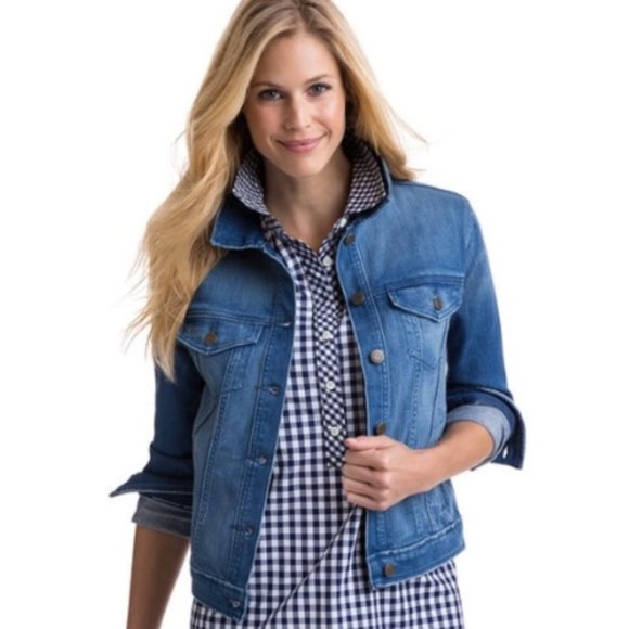 Vineyard Vines Vintage Beach Wash Denim Jacket - Picture 2 of 11